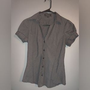Striped short sleeve button up